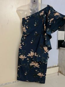 Pintrest Floral One-Shoulder Dress