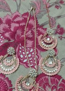 Pink Stone Jewelry Set