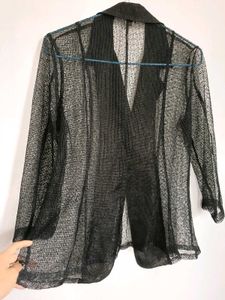 Sheer Black Net Top