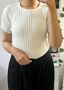 White Textured Top