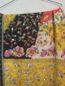 Colorful Dupatta with Mirror Work