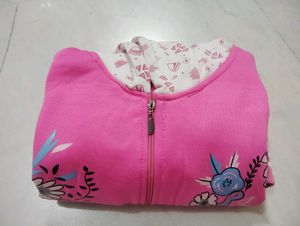 Cute Women Pink Floral Hoodie