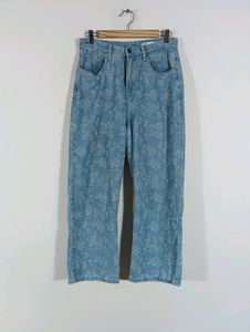 Blue Casual Printed Jeans (Women)