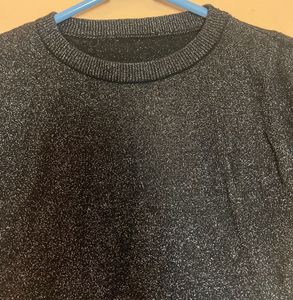 Charcoal Black Shimmer Top