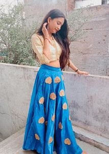 Beautiful Blue Lehga With Blouse