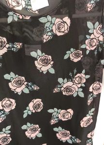 Floral Mesh Top