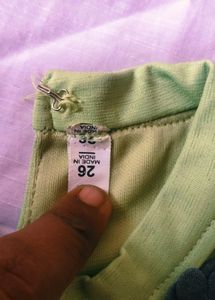 Pale Green With White Skirt