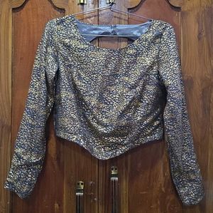 Grey Net Blouse