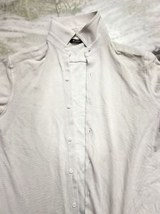 Zudio White Textured Shirt - Size S