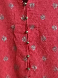 Pink Kurti with Gold Accents