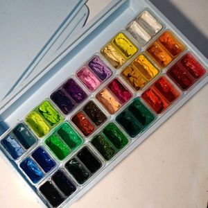HIMI 36 Color Paint Palette Twin Cup