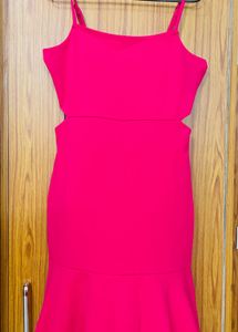 Hot Pink Cutout Mini Dress