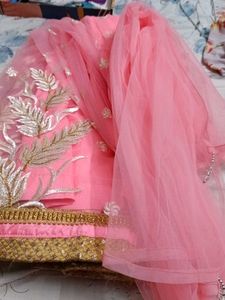 Bright Baby Pink Lehenga Dupatta Set