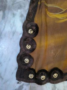 Elegant Brown Floral Saree
