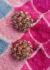 Crystal Beaded Floral Earrings