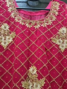 Red Embroidered Dress