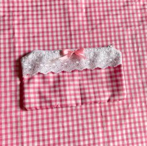 Restock💖Pink Gingham Pouch💖