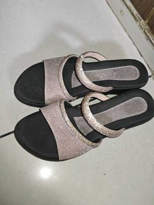 Sparkly Silver Slides