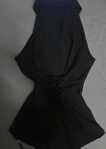 Chic Black Halter Top with corset back