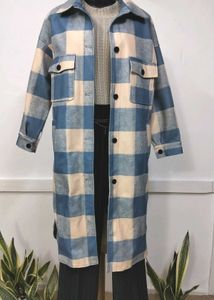 Long Check Shacket
