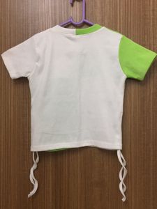 Pullstring Green &amp; White Checkers Top