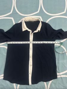korean Chic Navy blue shirt😍