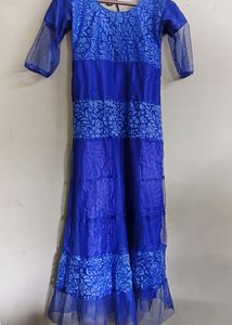 PRETTY BLUE LONG DRESS FOR WOMEN