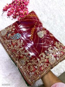 Bridal Saree  Blouse 44 Inch No coins❌ Fix Rate
