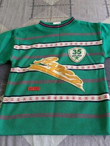 Green Knit Pants and tshirt