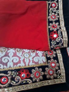 Red Saree with Blouse