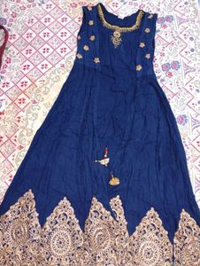 Elegant Navy Blue Ethnic Gown
