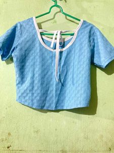 Blue Crop Top