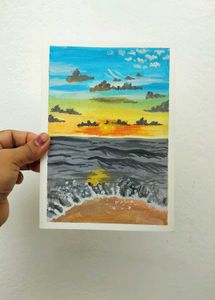 Sunrise At Sea ⛵ Unframed Original Artwork