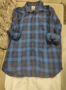 Citrus Flannel Like Checked Shirt