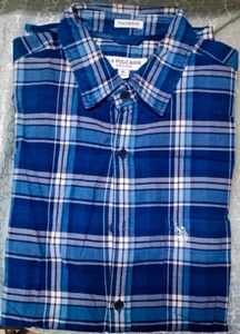 U.S. Polo Assn. Blue Plaid Shirt - XL