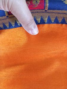 Orange Saree with Border