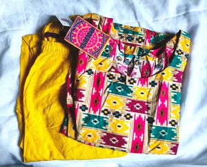 Curated Kurta With Srishti Chudidar Pants