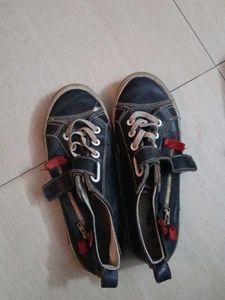 Black Sneakers with Zipper Detail