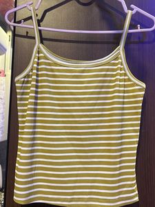 Green Tie-Front Top &amp; Striped Tank