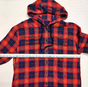 Stylish Plaid Hoodie | Bust 40