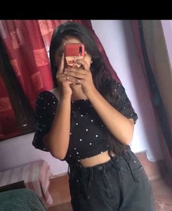 Polka Dot Ruched Top