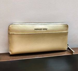 Michael Kors Pale Gold Continental Leather Wallet