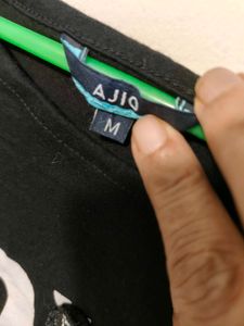 Black &#34;Toxic&#34; Top with Sleeve Ties