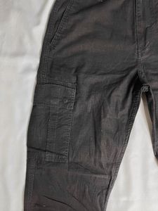 CARHARTT Black Cargo Pants with Ankle Ties