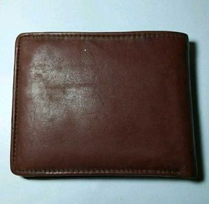 Stylish Men Genuine Leather Brown Wallet