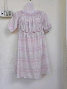 White & Pink Checkered Dress