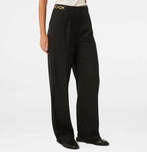 Black Trousers with Chain Detail