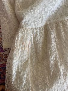 White Lace Peter Pan Collar Dress