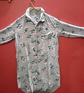 Floral Print Button-Down Tunic