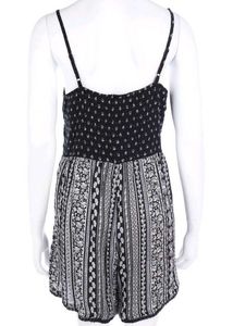 Black &amp; White Boho Print Playsuit